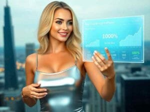 Best Robo Advisors: A close-up of a smartphone displaying a financial app interface with growth charts