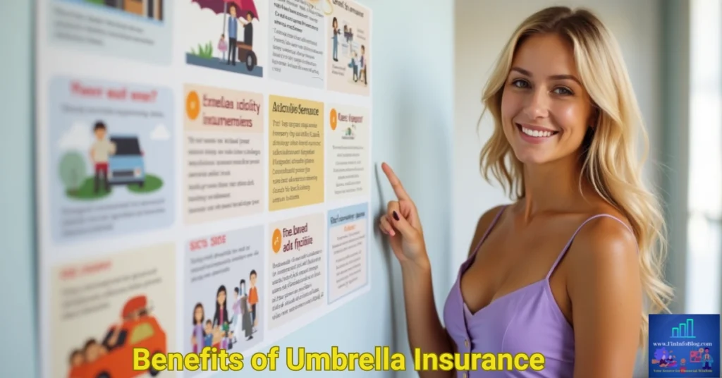 Diagram showing the types of coverage included in umbrella insurance.