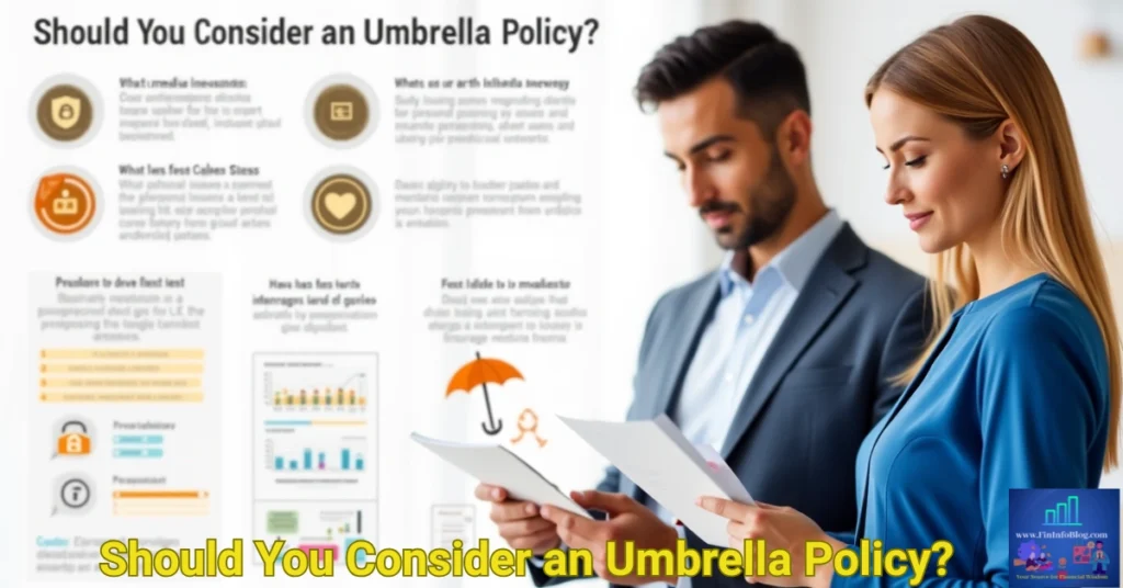Table comparing primary insurance limits with umbrella coverage.