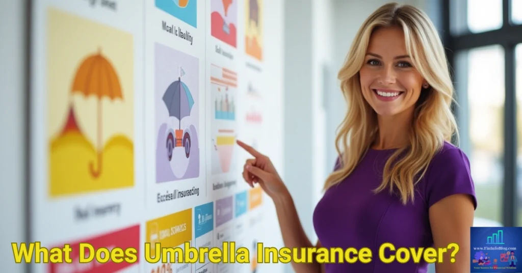 Diagram showing the types of coverage included in umbrella insurance.