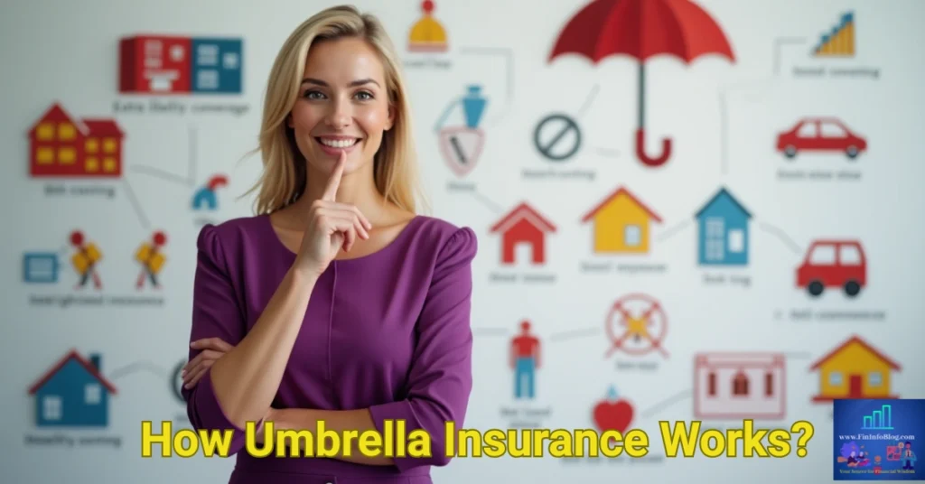 Infographic listing benefits and annual cost of umbrella insurance.